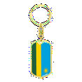 thumbnail image 4 of Drapeau du Rwanda Porte-Clés Pivotant en Acier Inoxydable Ou or 18 Carats, 4 of 8
