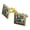 Gold, variant on American Yellow Warblers Birds Square Cufflink Set - Silver or Gold