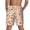 thumbnail image 4 of Haiem Red Wine Mens Swim Trunks with Compression Liner 2 in 1 Swimming Shorts Stretch Swimwear Quick Dry,Board Shorts-Medium, 4 of 9