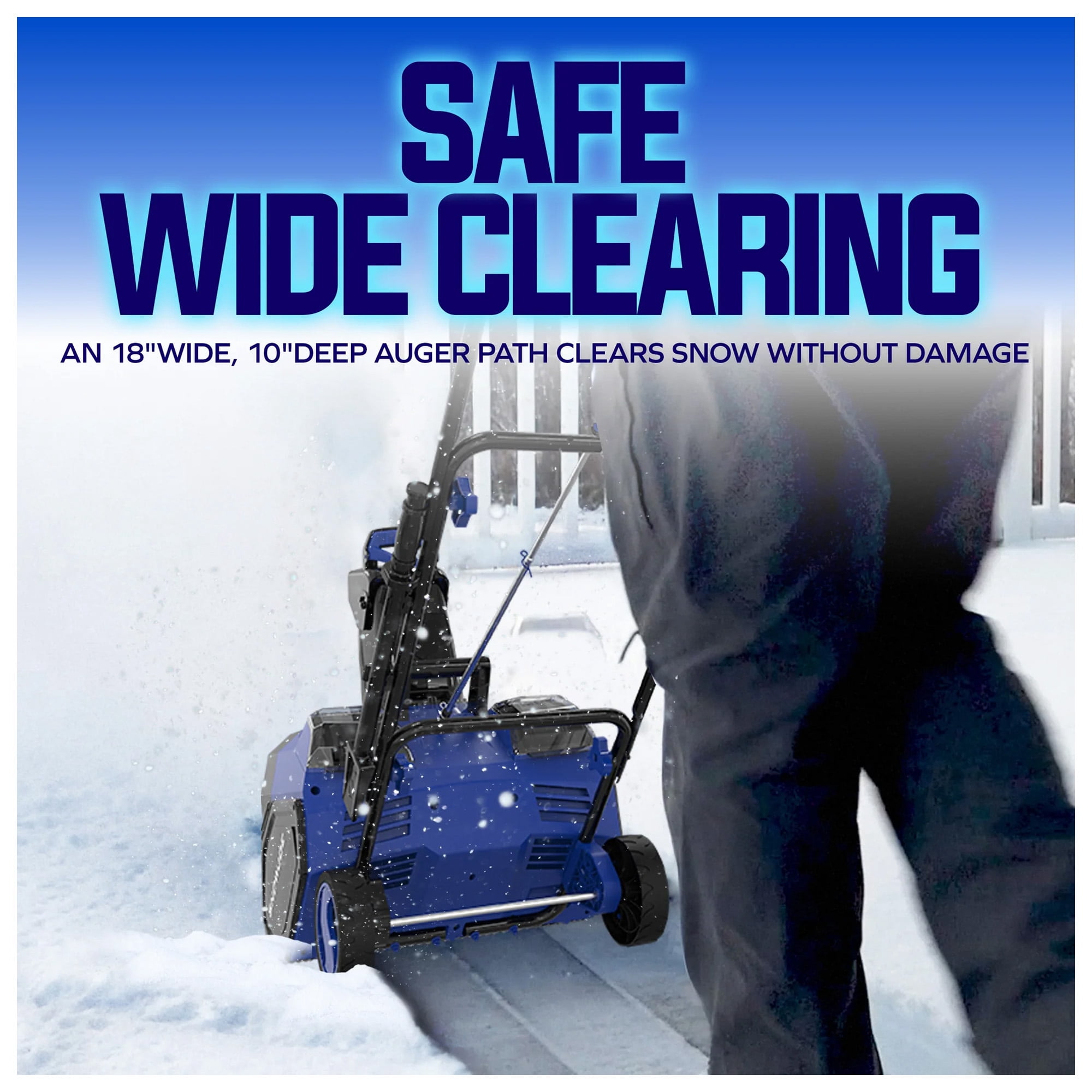 Snow Joe 48V Cordless Snow Blower Machine, Battery Powered w/ LED, 18\" Clearing