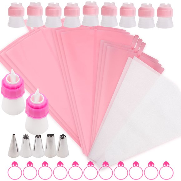 SNAIL GARDEN Silicone Pastry Bags Set - with Two-Color Icing Bags, 3 Sizes (12"+14"+16") Reusable P
