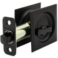 thumbnail image 3 of Stone Harbor Hardware Contemporary Square Pocket Door Lock, Privacy Function, 2-3/4" Backset, Matte Black, 3 of 4