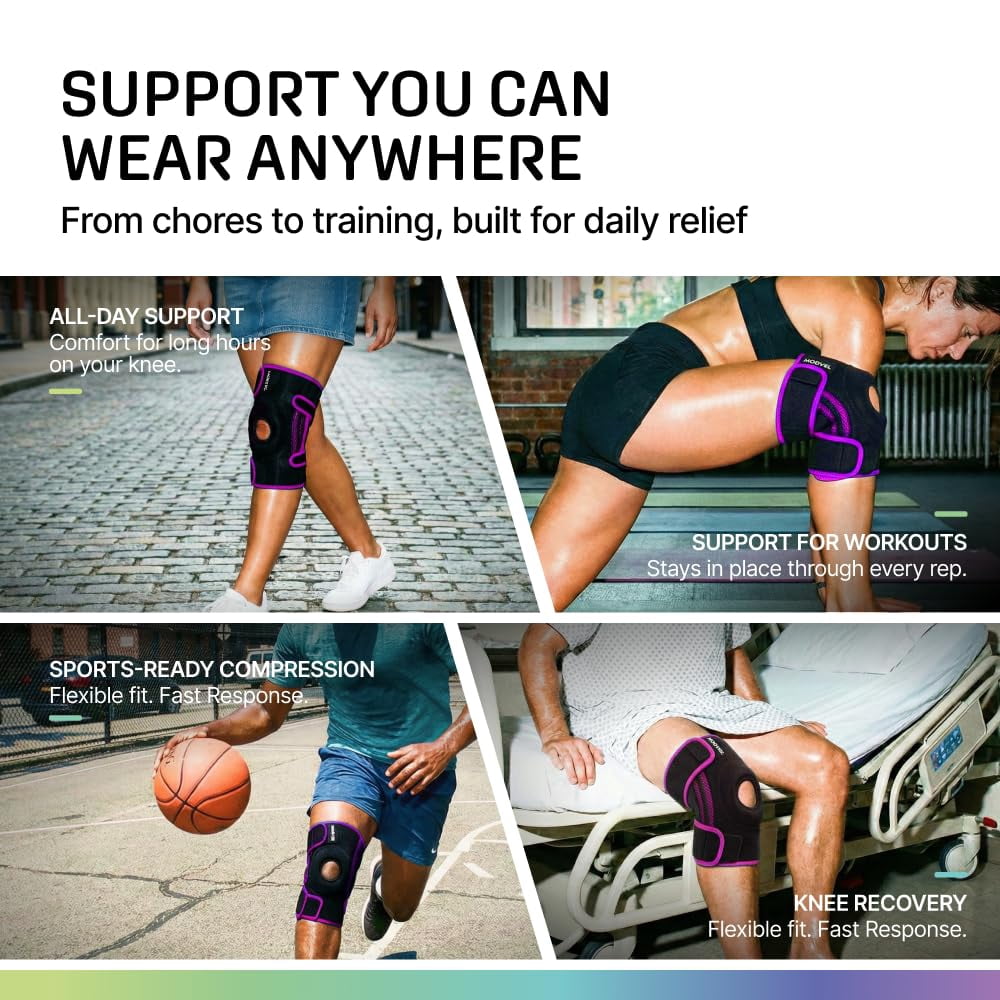 MODVEL Donut Knee Brace With Strap Purple (Medium)