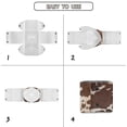 thumbnail image 6 of COEQINE Cube Tissue Box Cover PU Leather Square Facial Tissue Case Holder with Snap Buttons for Vanity Countertop, Night Stands, Dinner Table, Office Desk, Brown Cow Print, 6 of 7