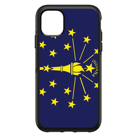 DistinctInk Custom SKIN / DECAL compatible with OtterBox Symmetry for iPhone 11 Pro (5.8" Screen) - Indiana State Flag - US State Flag