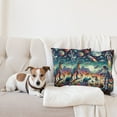 thumbnail image 4 of Ambesonne Outer Space Throw Pillow Cover 2 Pack, Surreal Astronaut Moon, 16", Multicolor Teal Red, 4 of 7