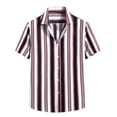 thumbnail image 1 of BOBOGOJP Men's Linen Shirts Short Sleeve Performance Button-Down Shirt,White L, 1 of 4