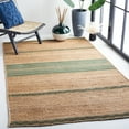 thumbnail image 2 of SAFAVIEH Natural Fiber Seanna Striped Area Rug, Natural/Green, 6' x 6' Square, 2 of 11