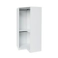 thumbnail image 2 of Corner Wardrobe Closet Organizer with 2 Hanging Rails & Shelves, Open Style Clothes Storage Cabinet for Bedroom, Space-Saving Household Polygon Wooden Armoire, White, 2 of 9