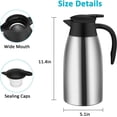 thumbnail image 4 of Flantor 2L Thermal Coffee Carafe Insulated Stainless Steel Double Wall Vacuum Thermos Thermal Flask Coffee Dispenser Keeping Coffee Water and Tea Hot 12 Hours Cold 24 Hours, 4 of 7