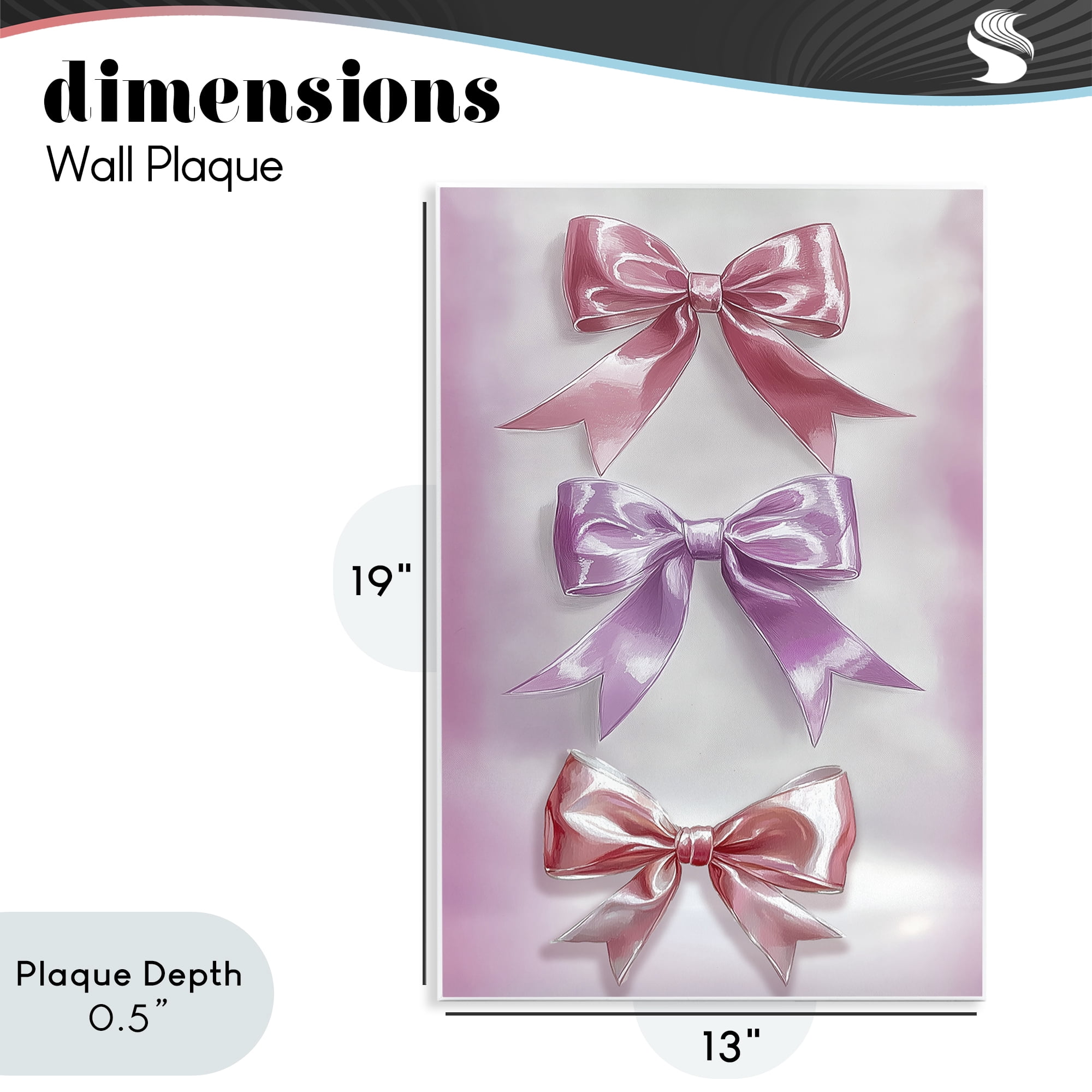 Stupell Industries Blush And Satin Elegance Wall Plaque Art, design by Annabelle Hall