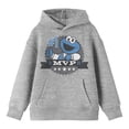 thumbnail image 6 of Bioworld Team Sesame Street 1969 Cookie Monster MVP Youth Heather Gray Hoodie-XL, 6 of 7