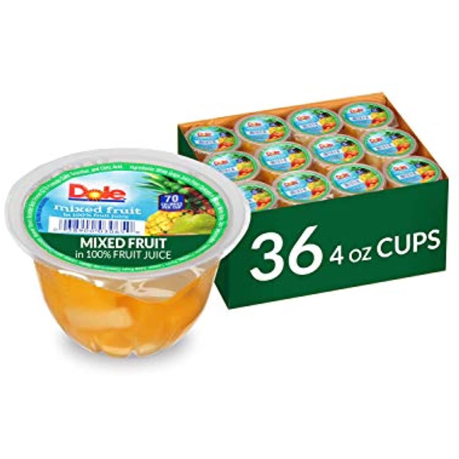 Dole Fruit Bowls, Dole Mixed Fruit , 4Ounce Cups (Pack Of 36