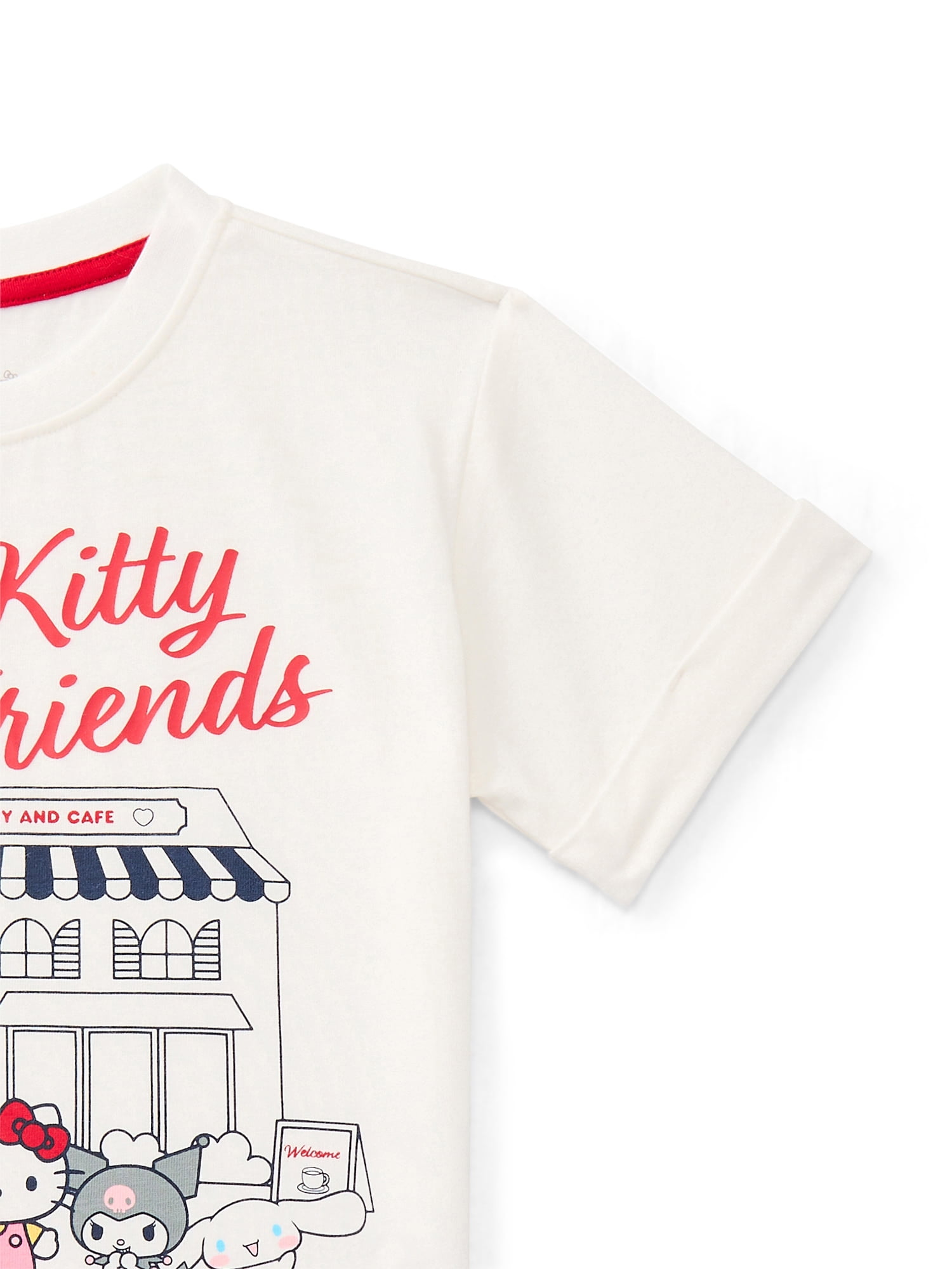 Wonder Nation x Hello Kitty Toddler Girls Graphic Tee with Short Sleeves, Sizes 12M-5T