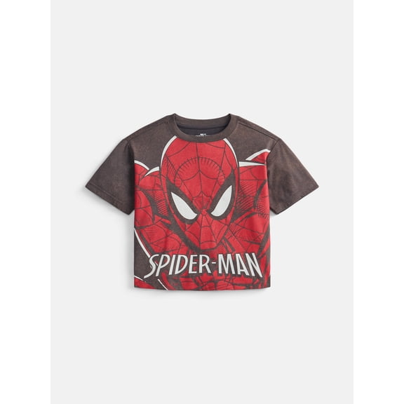 Wonder Nation Boys' Spider-Man Graphic Tee with Short Sleeves, Sizes 4-18