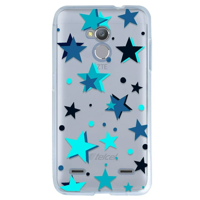 Funda para ZTE Blade V6 Plus InstaCase Antigolpes Estrellas Azules