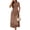 Taupe, variant on Women's Single Shoulder Midi Dress with Pockets 65% viscose 35% polyester Stretchy Body Not Lined Elegant Everyday Wear