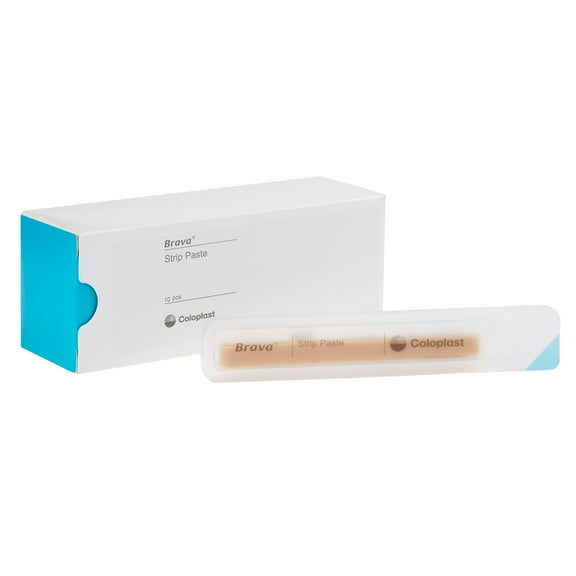 Brava Ostomy Barrier Moldable Strip Paste, Skin Barrier Ostomy Supplies, 2 oz, 1 Count, 10 Packs, 10 Total