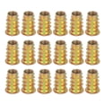 thumbnail image 1 of 18 Pcs Threaded Inserts for Wood, Zinc Alloy M8 Thread Inserts Nuts 20mm Length, 1 of 6