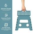 thumbnail image 6 of Lexi Home 12" Folding Step Stool with Handle - Teal, 6 of 7