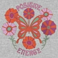 thumbnail image 2 of Girl's Lost Gods Positive Energy Butterfly Graphic Tee Athletic Heather Small, 2 of 5