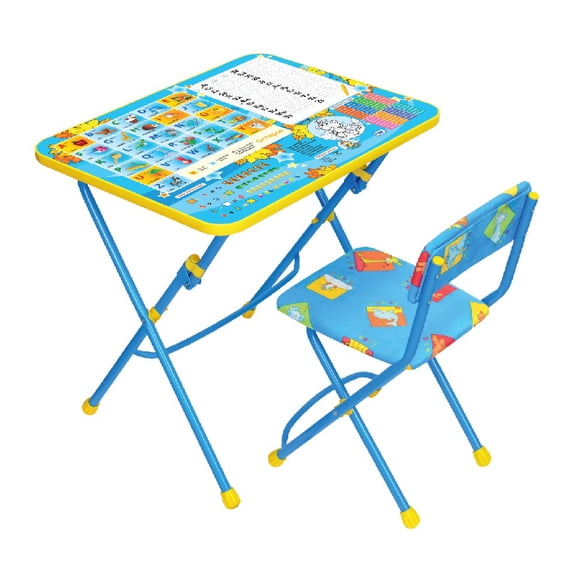 Kids Furniture Set Children's Activity Table Includes 1 Ractangle Table & 1 Chairs Intended for Children Ages 3 to 7 Years