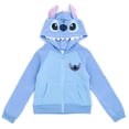 thumbnail image 1 of Sudadera con capucha Disney Lilo & Stitch French Terry con cremallera azul 7-8 niñas, 1 of 5