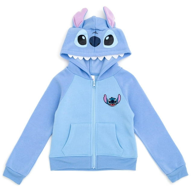 Sudadera con capucha Disney Lilo & Stitch French Terry con cremallera azul 7-8 niñas