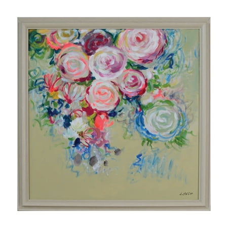 Square Oil Painting - Renwil Minco Square Light Grey Framed Oil Painting Wall Art