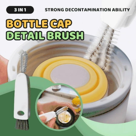 

Cup 3 Mouth Brush Detail Cap Bottle In 1 Cleaning Various Bottle Brushs Cleaning Supplies Dishwasher Brush with Stand Dish Sponge with Handle for Bottles Water Bottle Scrub Brush