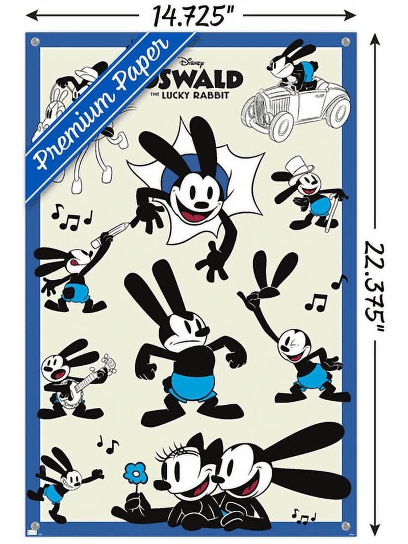 Disney 100th Anniversary - Oswald The Lucky Rabbit Wall Poster