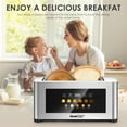 thumbnail image 5 of 4-Slice Toaster with LED Touch Panel - Extra-Wide, Auto Shut-Off, Anti-Jam & Stainless Steel, 5 of 20
