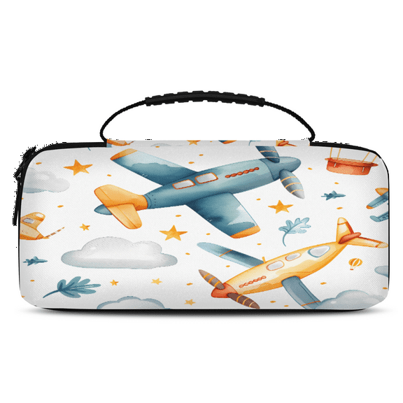 Herdesigns Airplane Carry Case Compatible with Nintendo Switch 2, with 20 Game Card Slots, Aircraft Portable Travel Carrying Case Pouch for Accessories & Games