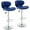 4# Blue, variant on Bar Stools Set of 2, PU Leather Adjustable Swivel Bar Chairs for Kitchen Counter Island, Modern Armless Shell-Shaped Counter Height Stools for Dining Room Café Pub (White)