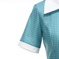 thumbnail image 5 of Blmnix Button Down Women Dresses Tent Gingham Dress Under Dresses Blue Short Sleeve Cocktail-Length Collared Belted Summer Dress,S, 5 of 7