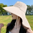 thumbnail image 2 of Sun Hats UPF 50+ Fishing Hat Uv Protection Hat Sun Hats with UV Protection for Hiking Women's Summer Large Hat Visor Visor Neck Outdoor Mountaineering Fisherman Sun Hat, 2 of 4