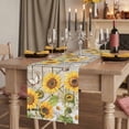 thumbnail image 2 of Table Runners 70 Inches Long Dress Scarves, Farm Flowers Farmhouse Coffee/Dining/Kitchen Table Decor, Holiday Table Runner, Retro Sunflowers Barn Doors Butterfly Wood Board 13x70 Inch, 2 of 9
