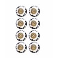 thumbnail image 2 of 1.5" x 1.5" x 1.5" Black White And Gold  Knobs 8 Pack, 2 of 2