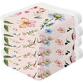 thumbnail image 2 of GZHJMY Butterfly and Floral Wash Cloths 2 Pack - 12 x 12 Inch Super Super Soft Washcloths for Your Face and Body - 100% Cotton Absorbent Baby Face Towel, 2 of 7