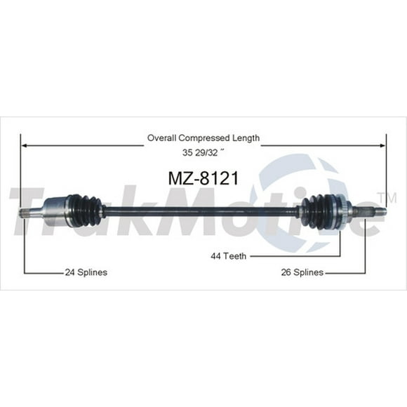 TrakMotive Mz-8121 CV Axle Shaft