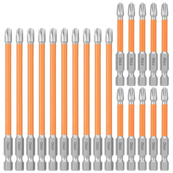 Toorise 20 Pieces FPH2 Impact Screwdriver Bit Set S2 Alloy Steel Magnetic Tip Sandblasted Surface Treatment for Electrician