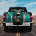 thumbnail image 2 of Bigfoot and Alien Campfire Tailgate Wrap – Funny Sasquatch UFO Forest Night Truck Tailgate Decal, Moonlight Camping Pickup Tailgate Graphic, 2 of 7