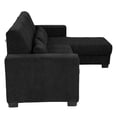 thumbnail image 3 of Sofá Love Chaise Derecho en L Eros 3 Plazas Negro para Sala, 3 of 8