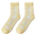 thumbnail image 2 of Dyfzdhu Women Plaid Fuzzy Winter Sleeping Socks House Socks Bed Socks Hut Socks, 2 of 4