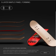 thumbnail image 4 of ZyyWoo Pro Finger board Professional Finger Skateboard Trucks CNC Swirl Wheels 5-Layer Color Maple Pro concave Creative Design Mini Skateboard, Gifts for Fretboard Lovers,M, 4 of 7