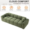 thumbnail image 3 of Aukfa 99" Oversized Cloud Sofa Boneless Couch 4-Seater Tufted Upholstered Sofa for Living Room, 2 Pillows, Corduroy, Green, 3 of 9