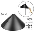 thumbnail image 3 of Squirrel Baffle Around Protects Hanging Bird Feeder Pole 14Inch, 3 of 10