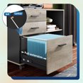 thumbnail image 4 of 3 Drawer Mobile File Cabinet, Wood Lateral Filing Cabinet, Printer Stand with Open Shelves for Home Office, Greige, 4 of 6