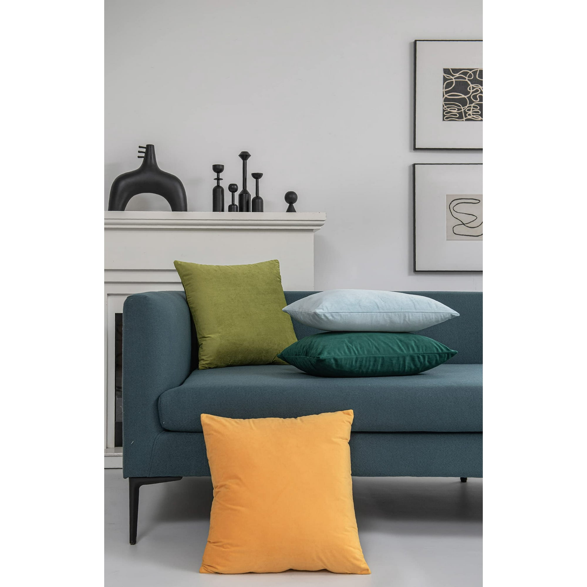 Light blue rectangle throw pillow sale