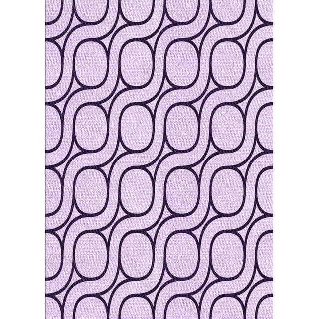 Ahgly Company Tapis d'Intérieur Lavables à la Machine Rectangle Transitionnel Violet Fleur Violette, 7' x 9'